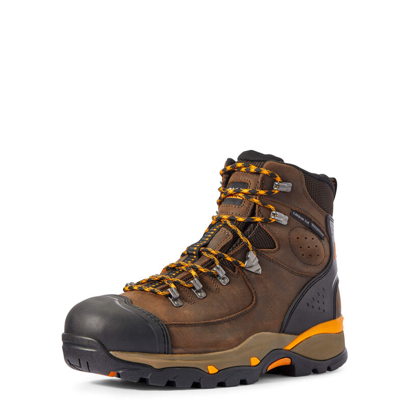 Botas De Trabajo Ariat Endeavor 6 Waterproof Carbon Toe Marrones Hombre - Chile 759-CODLQB